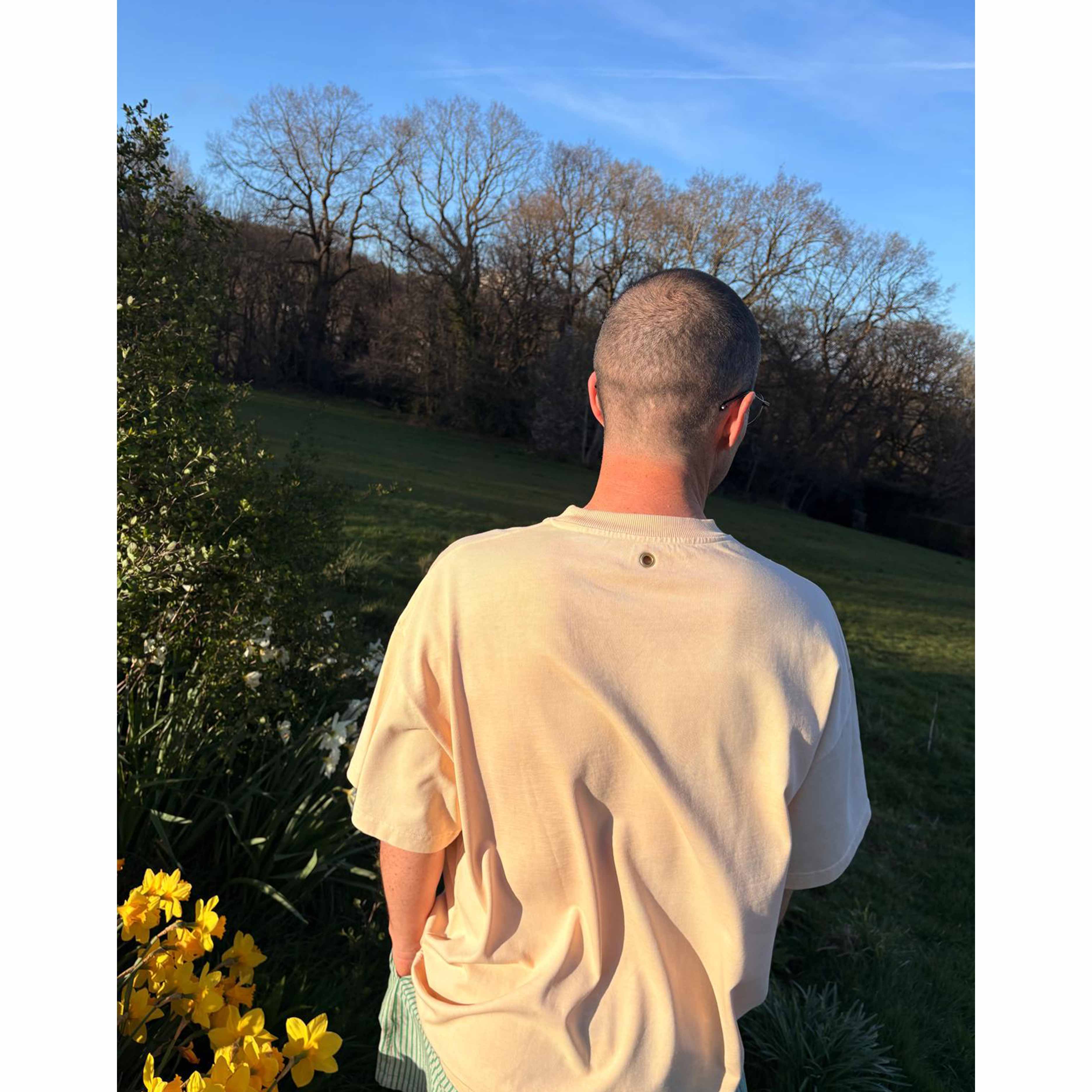 Tee, Naturally Dyed  - Apricot