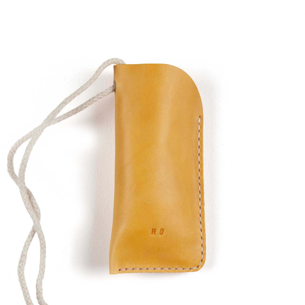Glasses Case, Hand Sewn. - English Mustard