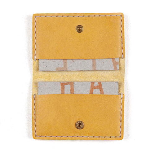 Card Holder, Hand Sewn - English Mustard